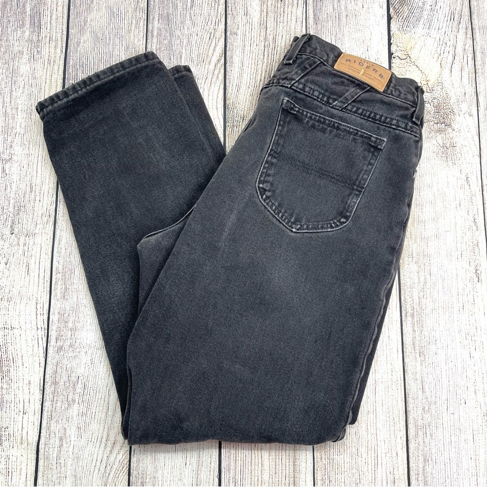 Vintage Riders Faded Black High Waisted Tapered Leg Mom Jeans Size 14M